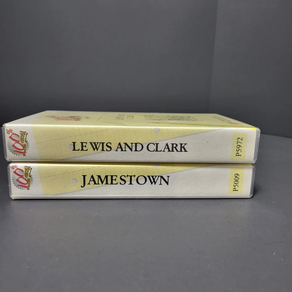 100% Educational Videos‎ Jamestown and Lewis and Clark VHS Tapes